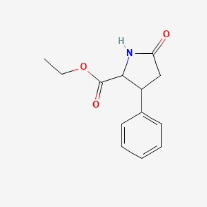 molecular formula C13H15NO3 B4301707 ethyl 5-oxo-3-phenylprolinate 
