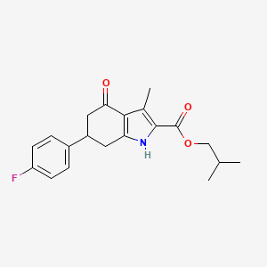 molecular formula C20H22FNO3 B4301740 isobutyl 6-(4-fluorophenyl)-3-methyl-4-oxo-4,5,6,7-tetrahydro-1H-indole-2-carboxylate 