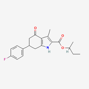 molecular formula C20H22FNO3 B4301763 sec-butyl 6-(4-fluorophenyl)-3-methyl-4-oxo-4,5,6,7-tetrahydro-1H-indole-2-carboxylate 