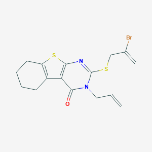 molecular formula C16H17BrN2OS2 B430185 3-allyl-2-[(2-bromo-2-propenyl)sulfanyl]-5,6,7,8-tetrahydro[1]benzothieno[2,3-d]pyrimidin-4(3H)-one 