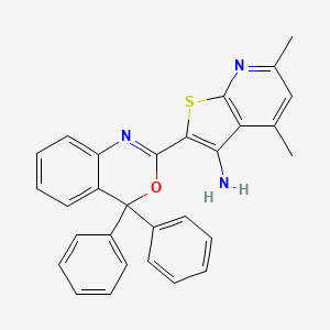 molecular formula C29H23N3OS B4301850 2-(4,4-diphenyl-4H-3,1-benzoxazin-2-yl)-4,6-dimethylthieno[2,3-b]pyridin-3-amine 
