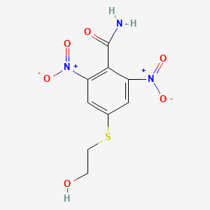 molecular formula C9H9N3O6S B4301863 4-[(2-hydroxyethyl)thio]-2,6-dinitrobenzamide 