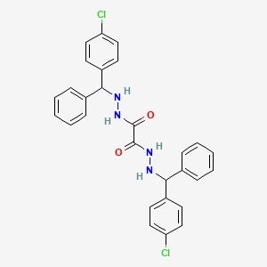 molecular formula C28H24Cl2N4O2 B4301913 N'~1~,N'~2~-bis[(4-chlorophenyl)(phenyl)methyl]ethanedihydrazide 