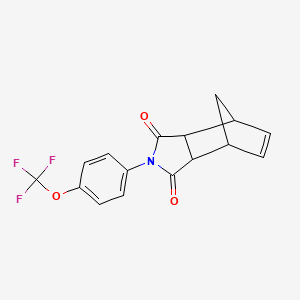 molecular formula C16H12F3NO3 B4301926 4-[4-(trifluoromethoxy)phenyl]-4-azatricyclo[5.2.1.0~2,6~]dec-8-ene-3,5-dione 