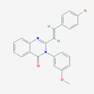 molecular formula C23H17BrN2O2 B430193 2-[2-(4-bromophenyl)vinyl]-3-(3-methoxyphenyl)-4(3H)-quinazolinone CAS No. 368842-08-4