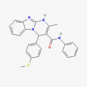 2-methyl-4-[4-(methylthio)phenyl]-N-phenyl-1,4-dihydropyrimido[1,2-a]benzimidazole-3-carboxamide