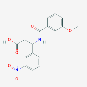 molecular formula C17H16N2O6 B4301947 3-[(3-methoxybenzoyl)amino]-3-(3-nitrophenyl)propanoic acid 
