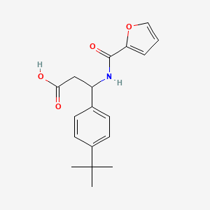 molecular formula C18H21NO4 B4301958 3-(4-tert-butylphenyl)-3-(2-furoylamino)propanoic acid 