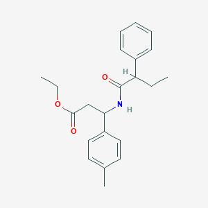 molecular formula C22H27NO3 B4301964 ethyl 3-(4-methylphenyl)-3-[(2-phenylbutanoyl)amino]propanoate 