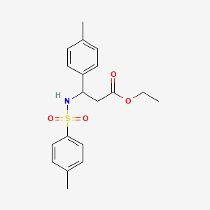 molecular formula C19H23NO4S B4301982 ethyl 3-(4-methylphenyl)-3-{[(4-methylphenyl)sulfonyl]amino}propanoate 