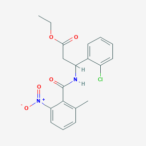 ethyl 3-(2-chlorophenyl)-3-[(2-methyl-6-nitrobenzoyl)amino]propanoate