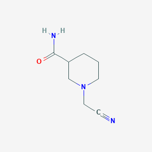 molecular formula C8H13N3O B4302005 1-(cyanomethyl)piperidine-3-carboxamide 