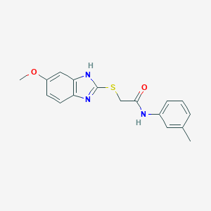 B430202 2-[(5-methoxy-1H-benzimidazol-2-yl)sulfanyl]-N-(3-methylphenyl)acetamide CAS No. 356587-78-5