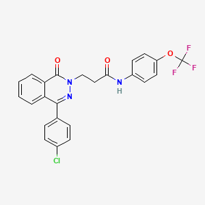 molecular formula C24H17ClF3N3O3 B4302033 3-[4-(4-chlorophenyl)-1-oxophthalazin-2(1H)-yl]-N-[4-(trifluoromethoxy)phenyl]propanamide 