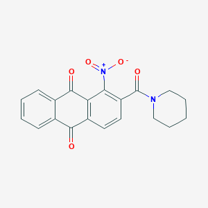 molecular formula C20H16N2O5 B4302043 1-nitro-2-(piperidin-1-ylcarbonyl)anthra-9,10-quinone 