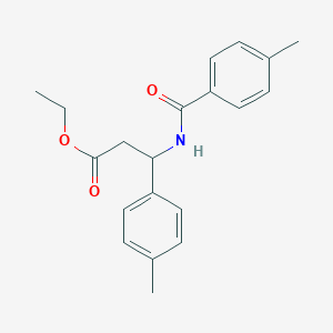 molecular formula C20H23NO3 B4302053 ethyl 3-[(4-methylbenzoyl)amino]-3-(4-methylphenyl)propanoate 