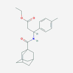 molecular formula C23H31NO3 B4302060 ethyl 3-[(1-adamantylcarbonyl)amino]-3-(4-methylphenyl)propanoate 