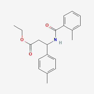 molecular formula C20H23NO3 B4302070 ethyl 3-[(2-methylbenzoyl)amino]-3-(4-methylphenyl)propanoate 