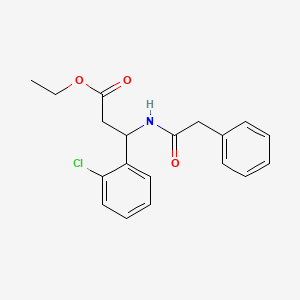 molecular formula C19H20ClNO3 B4302075 ethyl 3-(2-chlorophenyl)-3-[(phenylacetyl)amino]propanoate 