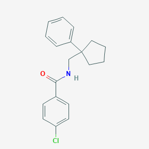 4-chloro-N-[(1-phenylcyclopentyl)methyl]benzamide