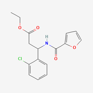 molecular formula C16H16ClNO4 B4302083 ethyl 3-(2-chlorophenyl)-3-(2-furoylamino)propanoate 