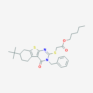 Pentyl [(3-benzyl-7-tert-butyl-4-oxo-3,4,5,6,7,8-hexahydro[1]benzothieno[2,3-d]pyrimidin-2-yl)sulfanyl]acetate