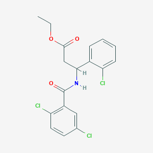 ethyl 3-(2-chlorophenyl)-3-[(2,5-dichlorobenzoyl)amino]propanoate