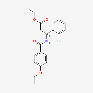 molecular formula C20H22ClNO4 B4302109 ethyl 3-(2-chlorophenyl)-3-[(4-ethoxybenzoyl)amino]propanoate 