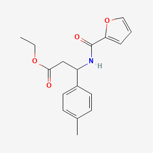 molecular formula C17H19NO4 B4302117 ethyl 3-(2-furoylamino)-3-(4-methylphenyl)propanoate 