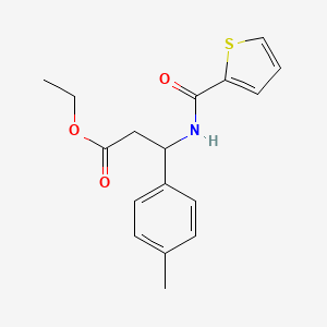 molecular formula C17H19NO3S B4302121 ethyl 3-(4-methylphenyl)-3-[(2-thienylcarbonyl)amino]propanoate 