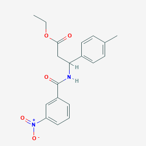 molecular formula C19H20N2O5 B4302122 ethyl 3-(4-methylphenyl)-3-[(3-nitrobenzoyl)amino]propanoate 