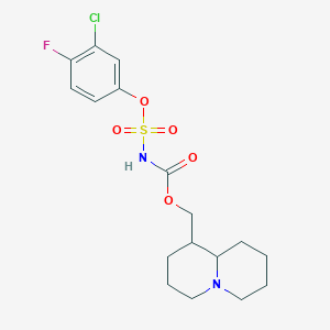molecular formula C17H22ClFN2O5S B4302164 octahydro-2H-quinolizin-1-ylmethyl [(3-chloro-4-fluorophenoxy)sulfonyl]carbamate 