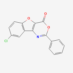 molecular formula C16H8ClNO3 B4302167 8-chloro-2-phenyl-4H-[1]benzofuro[3,2-d][1,3]oxazin-4-one 