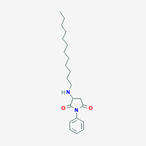 molecular formula C22H34N2O2 B430219 3-(Dodecylamino)-1-phenylpyrrolidine-2,5-dione CAS No. 488782-66-7