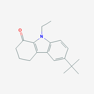 molecular formula C18H23NO B430220 6-tert-butyl-9-ethyl-2,3,4,9-tetrahydro-1H-carbazol-1-one 