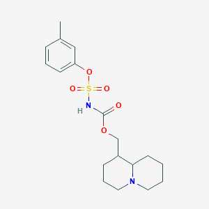 molecular formula C18H26N2O5S B4302265 octahydro-2H-quinolizin-1-ylmethyl [(3-methylphenoxy)sulfonyl]carbamate 