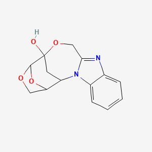 molecular formula C14H14N2O4 B4302274 12,15,19-trioxa-2,9-diazapentacyclo[11.4.1.1~14,17~.0~2,10~.0~3,8~]nonadeca-3,5,7,9-tetraen-13-ol 