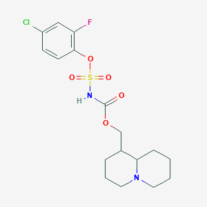 molecular formula C17H22ClFN2O5S B4302278 octahydro-2H-quinolizin-1-ylmethyl [(4-chloro-2-fluorophenoxy)sulfonyl]carbamate 