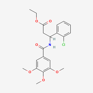 molecular formula C21H24ClNO6 B4302283 ethyl 3-(2-chlorophenyl)-3-[(3,4,5-trimethoxybenzoyl)amino]propanoate 