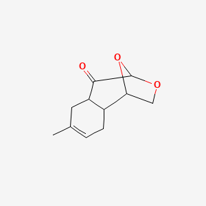 molecular formula C11H14O3 B4302339 5-methyl-10,12-dioxatricyclo[7.2.1.0~2,7~]dodec-4-en-8-one 