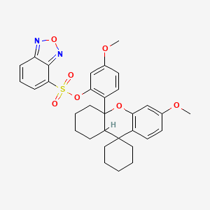 5-methoxy-2-(6'-methoxy-1',3',4',9a'-tetrahydrospiro[cyclohexane-1,9'-xanthen]-4a'(2'H)-yl)phenyl 2,1,3-benzoxadiazole-4-sulfonate