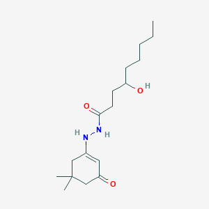 molecular formula C17H30N2O3 B430239 N'-(5,5-dimethyl-3-oxocyclohex-1-en-1-yl)-4-hydroxynonanehydrazide 