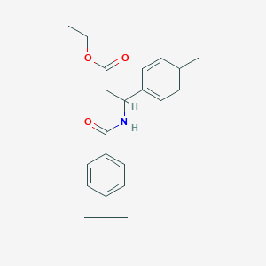 molecular formula C23H29NO3 B4302427 ethyl 3-[(4-tert-butylbenzoyl)amino]-3-(4-methylphenyl)propanoate 