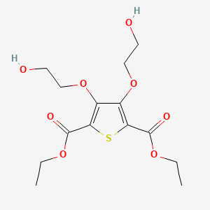 molecular formula C14H20O8S B4302435 diethyl 3,4-bis(2-hydroxyethoxy)thiophene-2,5-dicarboxylate 