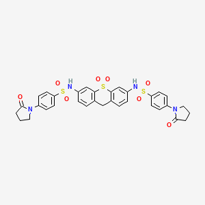 molecular formula C33H30N4O8S3 B4302446 N,N'-(10,10-dioxido-9H-thioxanthene-3,6-diyl)bis[4-(2-oxopyrrolidin-1-yl)benzenesulfonamide] 
