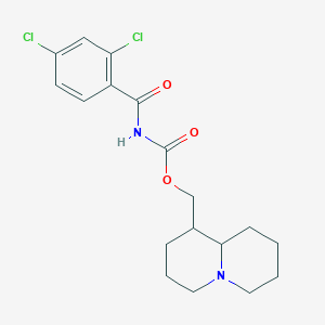 molecular formula C18H22Cl2N2O3 B4302455 octahydro-2H-quinolizin-1-ylmethyl (2,4-dichlorobenzoyl)carbamate 