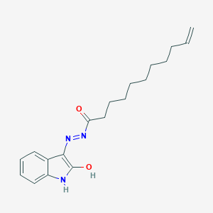 molecular formula C19H25N3O2 B430247 N'-(2-oxo-1,2-dihydro-3H-indol-3-ylidene)-10-undecenohydrazide 