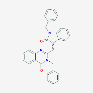 molecular formula C31H23N3O2 B430249 3-benzyl-2-[(1-benzyl-2-oxo-1,2-dihydro-3H-indol-3-ylidene)methyl]-4(3H)-quinazolinone 