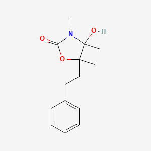 molecular formula C14H19NO3 B4302513 4-hydroxy-3,4,5-trimethyl-5-(2-phenylethyl)-1,3-oxazolidin-2-one 
