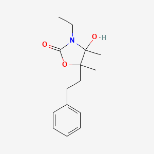 molecular formula C15H21NO3 B4302515 3-ethyl-4-hydroxy-4,5-dimethyl-5-(2-phenylethyl)-1,3-oxazolidin-2-one 